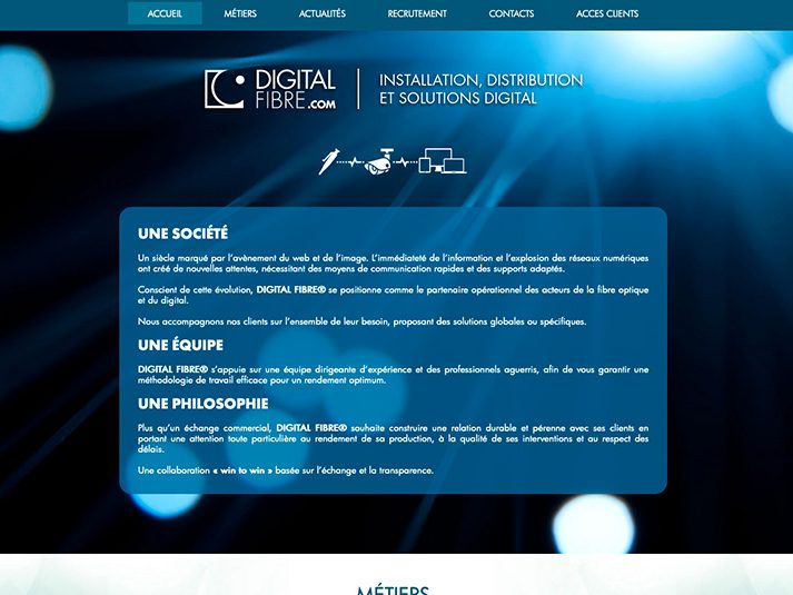 digital fibre custom website